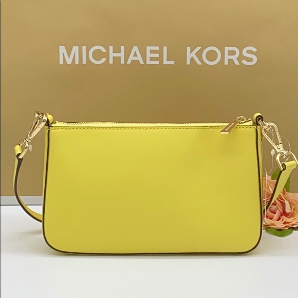 MICHAEL KORS MEDIUM ZIP POUCHETTE SUNSHINE - Picture 3 of 14